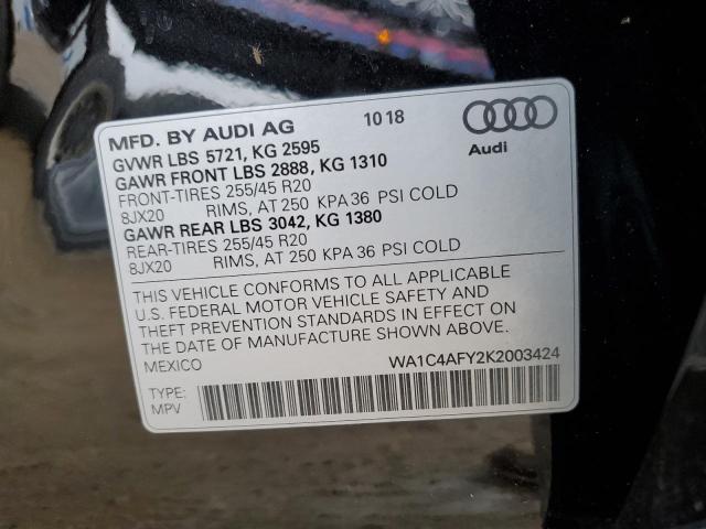 2019 AUDI SQ5 PRESTI WA1C4AFY2K2003424
