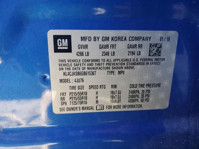 2016 BUICK ENCORE - KL4CJASB6GB615367