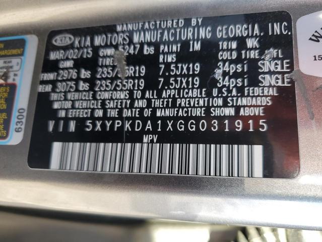 2016 KIA SORENTO SX - 5XYPKDA1XGG031915