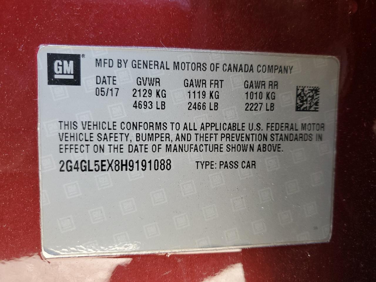 Lot #3033239939 2017 BUICK REGAL SPOR