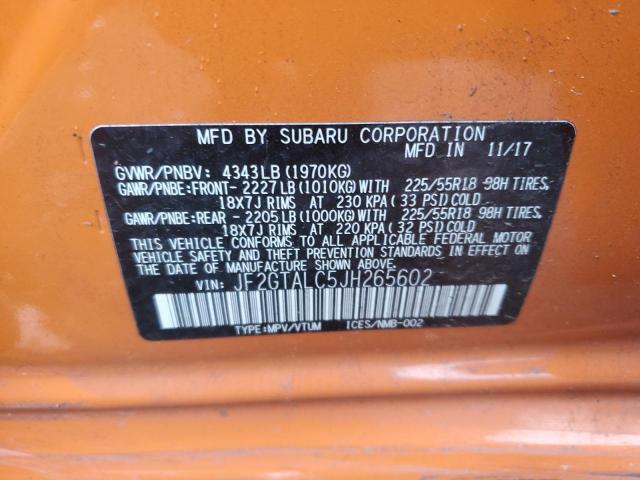 2018 SUBARU CROSSTREK - JF2GTALC5JH265602