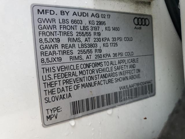 VIN WA1LAAF78HD045447 2017 AUDI Q7 no.13