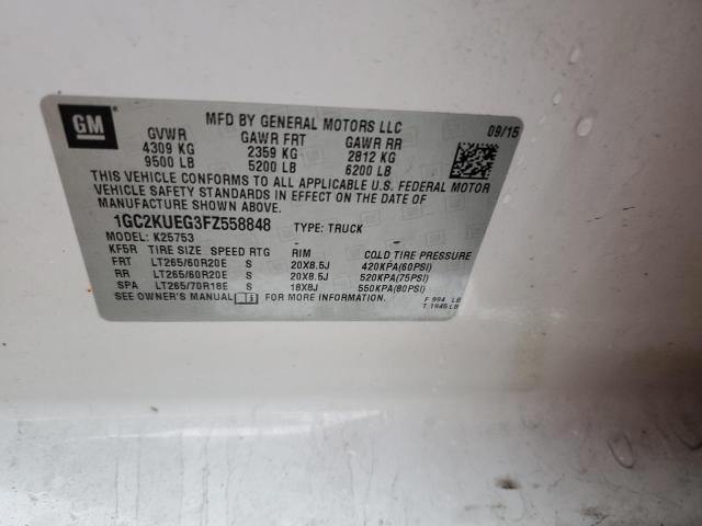 2015 CHEVROLET SILVERADO - 1GC2KUEG3FZ558848