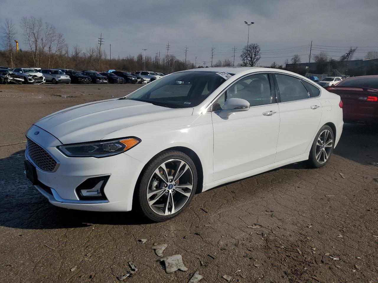 Lot #3033006990 2019 FORD FUSION TIT