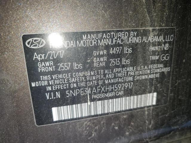 2017 HYUNDAI SONATA SPO - 5NPE34AFXHH592917