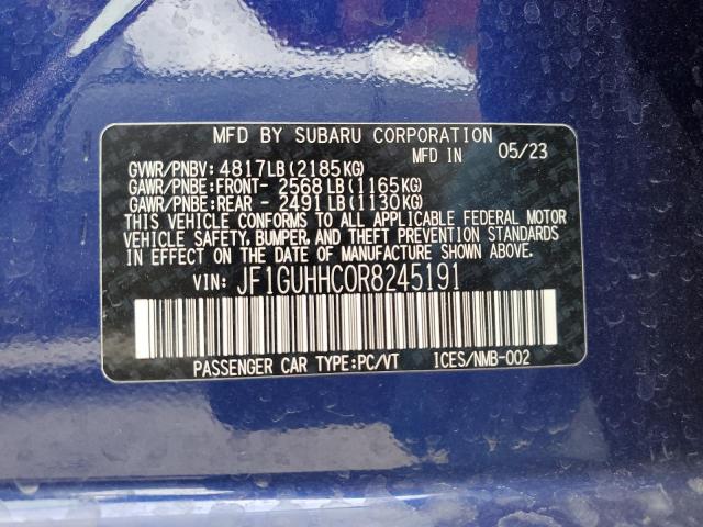 2024 SUBARU IMPREZA RS JF1GUHHC0R8245191