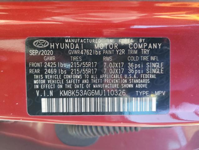 2021 HYUNDAI KONA ULTIM - KM8K53AG6MU110326