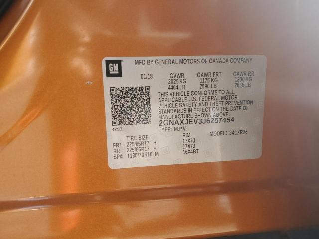 2018 CHEVROLET EQUINOX LT - 2GNAXJEV3J6257454