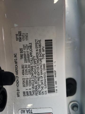 2016 HONDA CR-V EX - 5J6RM4H53GL126889