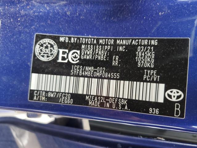 2021 TOYOTA COROLLA SE - 5YFB4MBE0MP084555