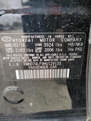 2017 HYUNDAI ELANTRA SE - KMHD74LF9HU129133