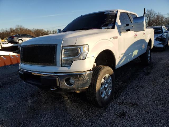 FORD F150 SUPER 2014 white crew pic gas 1FTFW1ET2EFB06147 photo #1