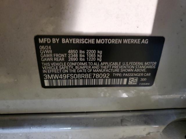 2024 BMW M340I - 3MW49FS08R8E78092