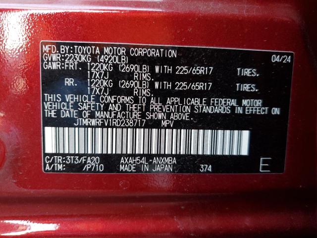 2024 TOYOTA RAV4 XLE - JTMRWRFV1RD238717