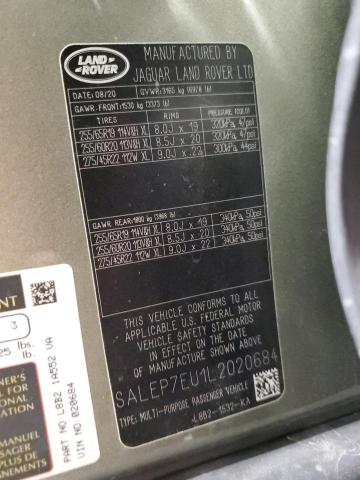 2020 LAND ROVER DEFENDER SALEP7EU1L2020684