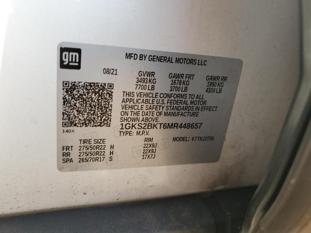2021 GMC YUKON 1GKS2BKT6MR448657