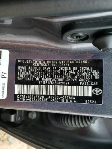 VIN 4T1BF1FK4EU829624 2014 TOYOTA CAMRY no.12