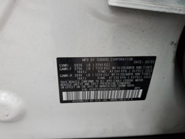 2023 SUBARU OUTBACK TO - 4S4BTGPD6P3197312