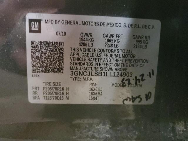 2020 CHEVROLET TRAX 1LT - 3GNCJLSB1LL124903