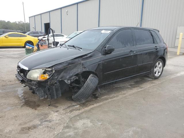 KIA SPECTRA5 5 2008 black hatchbac gas KNAFE161185015930 photo #1