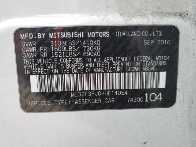 2017 MITSUBISHI MIRAGE G4 - ML32F3FJ0HHF14054