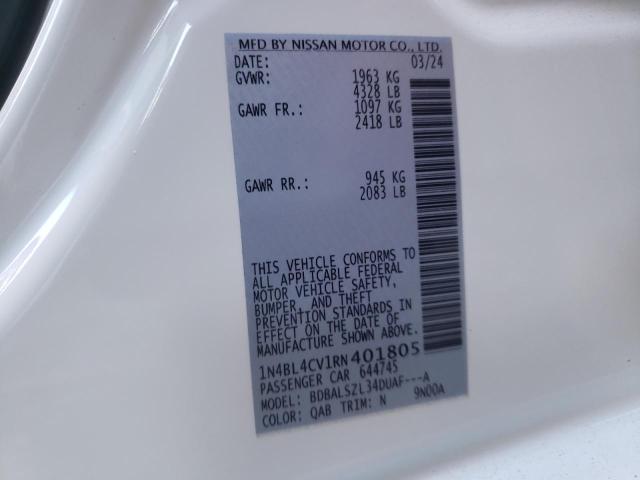 2024 NISSAN ALTIMA SR - 1N4BL4CV1RN401805