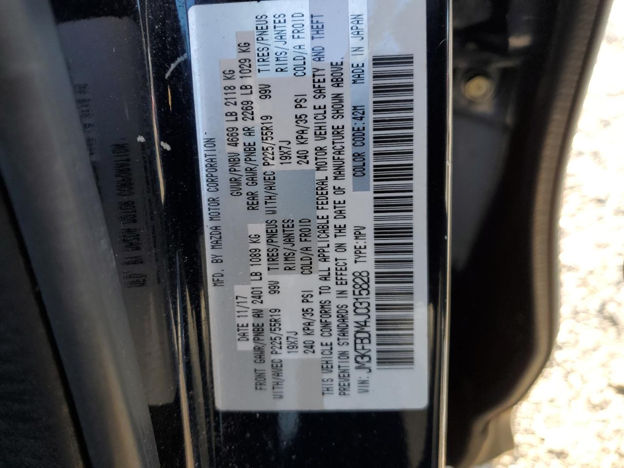 Lot #3030725115 2018 MAZDA CX-5 GRAND