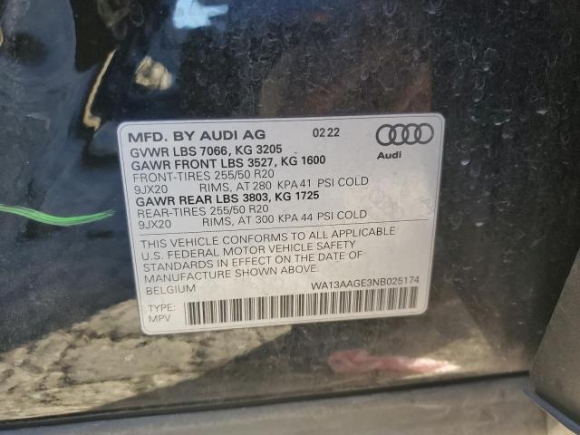 2022 AUDI E-TRON SPO - WA13AAGE3NB025174
