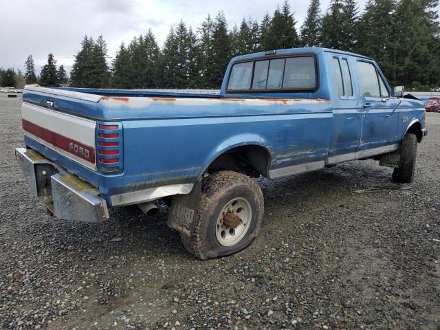 FORD F250 1990 blue  gas 1FTHX26G9LKB48266 photo #4