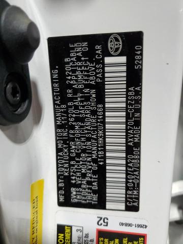 2019 TOYOTA CAMRY L - 4T1B11HK9KU714668