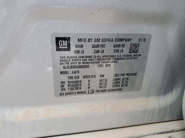 2016 BUICK ENCORE CON - KL4CJBSB4GB603949
