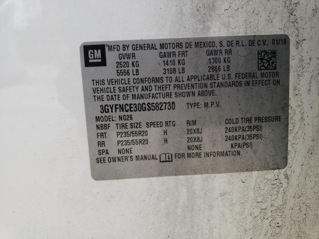 2016 CADILLAC SRX PERFOR - 3GYFNCE30GS582730