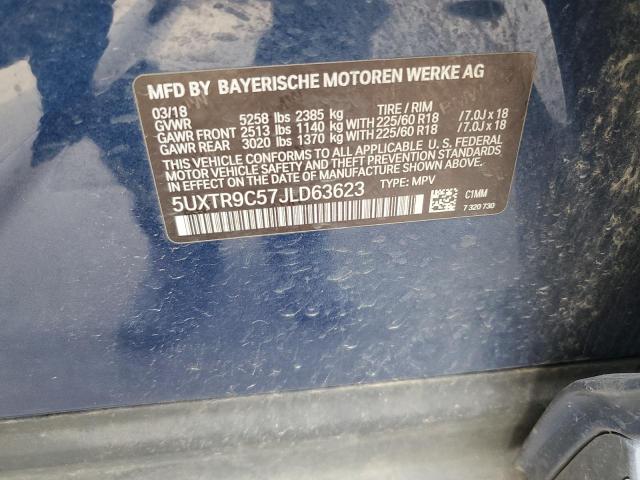 VIN 5UXTR9C57JLD63623 2018 BMW X3 no.13