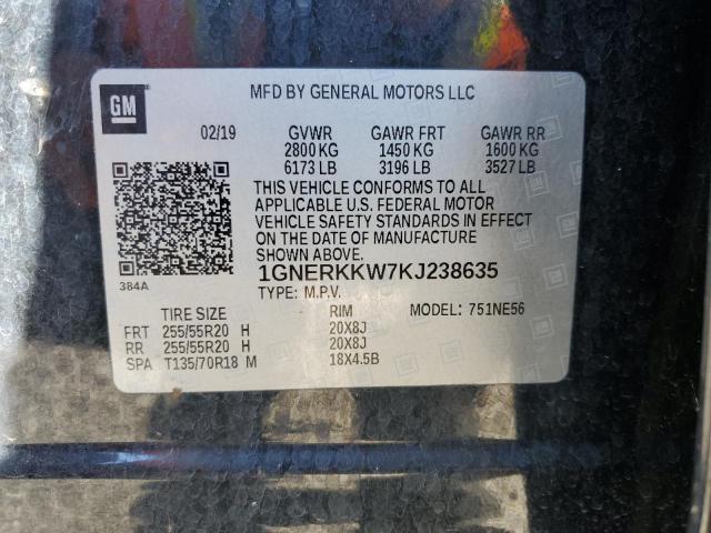 2019 CHEVROLET TRAVERSE P 1GNERKKW7KJ238635