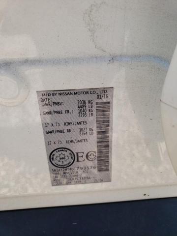 2016 NISSAN ROUGE 5N1AT2MT4GC793576