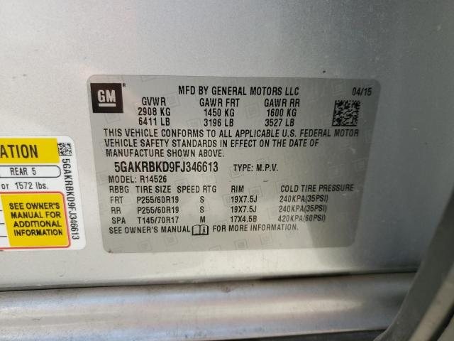 2015 BUICK ENCLAVE - 5GAKRBKD9FJ346613