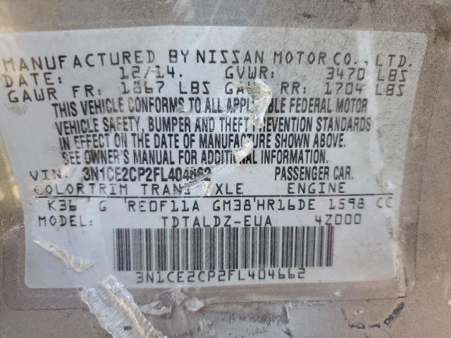 2015 NISSAN VERSA NOTE - 3N1CE2CP2FL404662