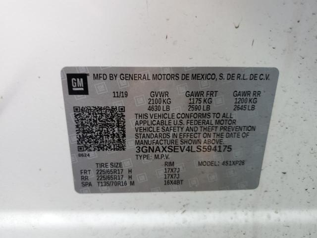 2020 CHEVROLET EQUINOX LS - 3GNAXSEV4LS594175
