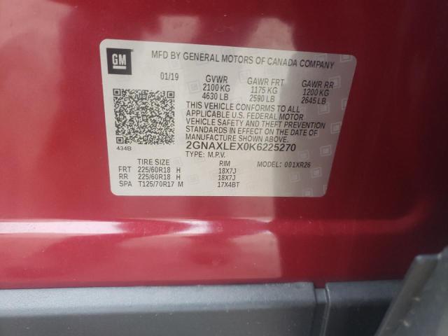 2019 CHEVROLET EQUINOX LT - 2GNAXLEX0K6225270