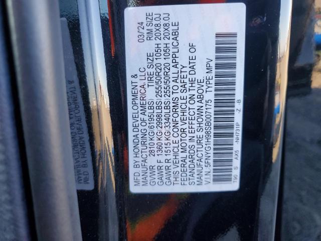 VIN 5FNYG1H98SB007175 2025 HONDA PILOT no.12