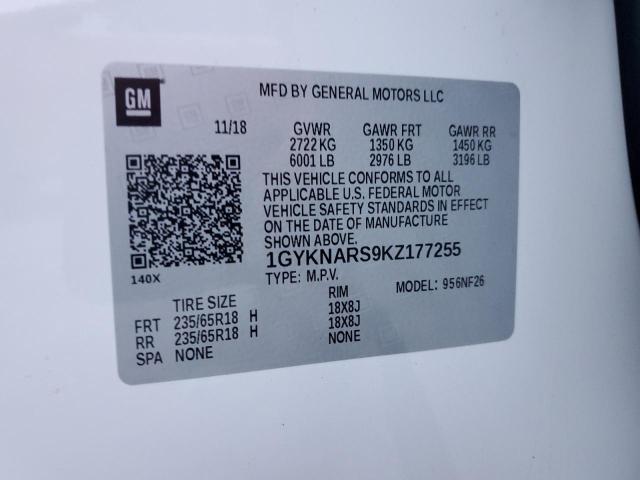 2019 CADILLAC XT5 - 1GYKNARS9KZ177255