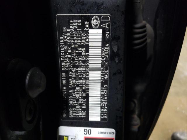 2016 TOYOTA COROLLA L - 2T1BURHE9GC655551