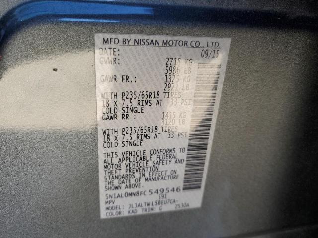 2015 INFINITI QX60 - 5N1AL0MN8FC549546