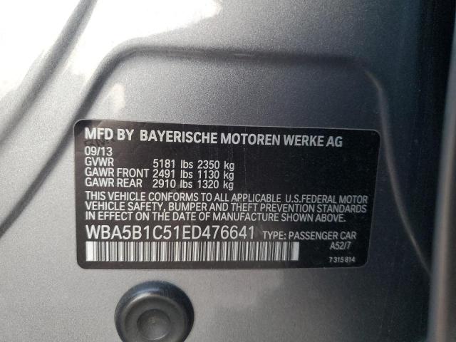 VIN WBA5B1C51ED476641 2014 BMW 5 SERIES no.12