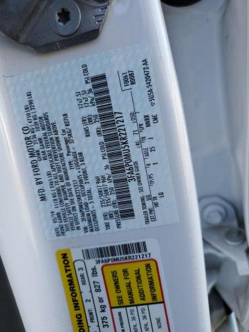 2019 FORD FUSION SEL - 3FA6P0MU5KR221217