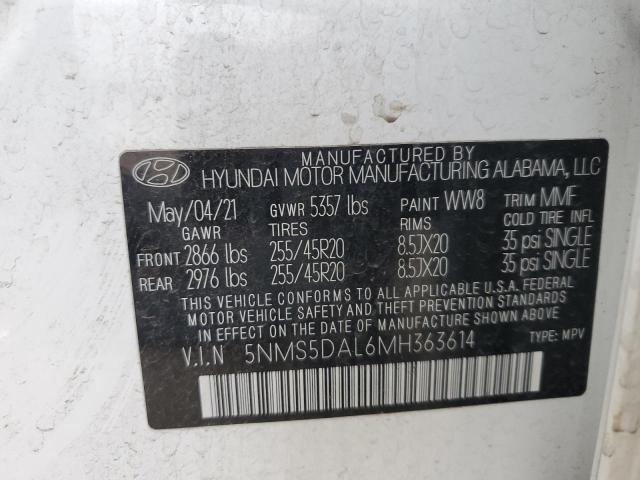 VIN 5NMS5DAL6MH363614 2021 HYUNDAI SANTA FE no.13