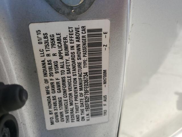 2015 HONDA CIVIC SE 19XFB2F78FE036734