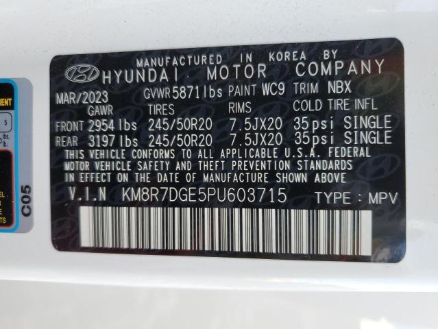 VIN KM8R7DGE5PU603715 2023 HYUNDAI PALISADE no.13