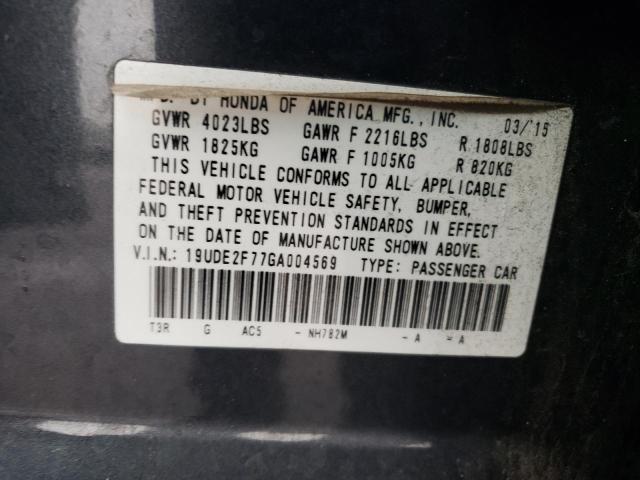 2016 ACURA ILX PREMIU - 19UDE2F77GA004569