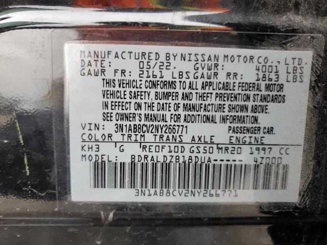 2022 NISSAN SENTRA SV 3N1AB8CV2NY266771